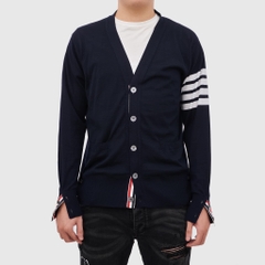 THOM BROWNE CARDIGAN - Áo khoác TB Milano Wool Mỏng (Navy) [Mirror quality]