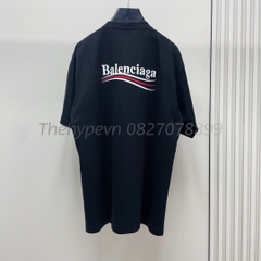 BALENCIAGA TEE - Áo Blcg Wave Embroidered (Black) [Mirror Quality]