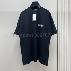 BALENCIAGA TEE - Áo Blcg Wave Embroidered (Black) [Mirror Quality]