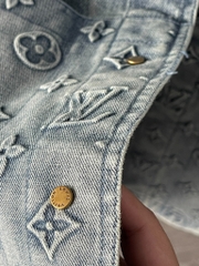 Áo Sơ Mi Louis Vuitton Short Sleeved Denim Workwear(Blue) [Mirror Quality]