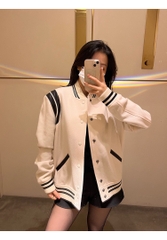 SAINT LAURENT JACKET - Áo khoác SLP Teddy (Trắng) [Mirror Quality]
