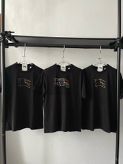 Áo Thun Burberry BBR Check EKD Cotton (Đen) [Mirror Quality]