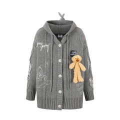 Áo Cardigan 13De Marzo x Looney Tunes (Grey) Best Quality