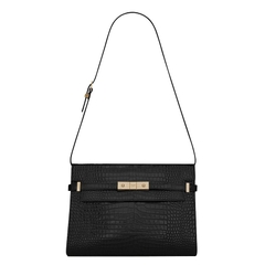 SAINT LAURENT -Túi YSL Manhattan (Black) [Mirror Quality] -