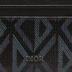 Card Holder Dior Black CD Diamond Canvas (Black) [Mirror Quality]