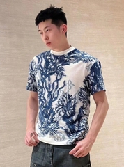 Áo thun Louis Vuitton LV Graphic Cotton Short-Sleeved (Blue) [Mirror Quality]