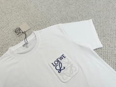 Áo Thun Loewe Two-tone Anagram Embroidered Patch (White) [Mirror Quality]