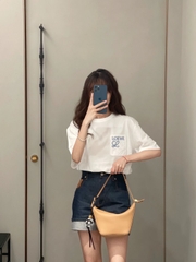 Áo Thun Loewe Two-tone Anagram Embroidered Patch (White) [Mirror Quality]