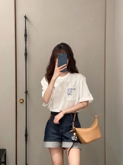 Áo Thun Loewe Two-tone Anagram Embroidered Patch (White) [Mirror Quality]