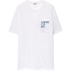 Áo Thun Loewe Two-tone Anagram Embroidered Patch (White) [Mirror Quality]