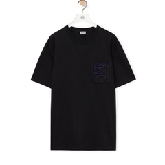 Áo Thun Loewe Two-tone Anagram Embroidered Patch (Black) [Mirror Quality]