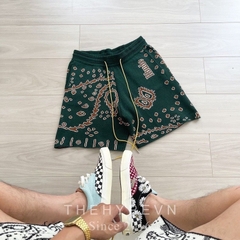 Quần Shorts Rhude Instarsia-Knit Drawstring (Xanh) [Mirror Quality]