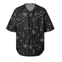 Áo Sơ Mi Jacket Louis Vuitton LV Baseball Monogram Denim (Black) [Mirror Quality]