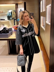 LOUIS VUITTON SHIRT - Áo LV Baseball Shirt (Black) [Mirror Quality]
