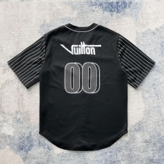 LOUIS VUITTON SHIRT - Áo LV Baseball Shirt (Black) [Mirror Quality]