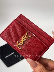 Card Holder Saint Laurent YSL Logo Yellow (Red) [Mirorr Quality]