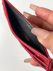 Card Holder Saint Laurent YSL Logo Yellow (Red) [Mirorr Quality]