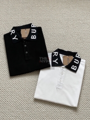 Áo Polo Burberry BBR Ryland Collar Logo (White) [Mirror Quality]