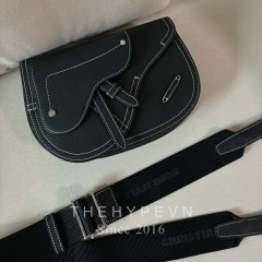 Túi Dior x Kaws Pouch Saddle (Black) [Mirror Quality]