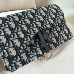 Túi Dior Saddle Pouch with Chain (Blue) [Mirror Quality]