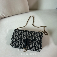 Túi Dior Saddle Pouch with Chain (Blue) [Mirror Quality]