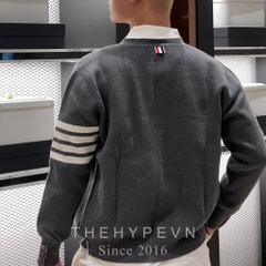 THOM BROWNE CARDIGAN - Áo khoác TB Merino (Xám Đậm) [Mirror quality]