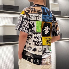 Áo Thun Louis Vuitton LV Fanzine Motif Printed Cotton [Mirror Quality]