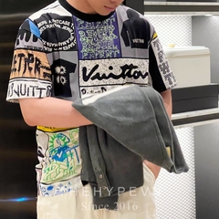Áo Thun Louis Vuitton LV Fanzine Motif Printed Cotton [Mirror Quality]