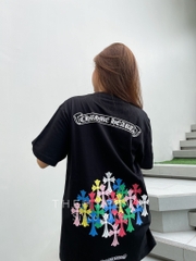 Áo Thun Chrome Hearts CH Multi Colour Cross (Black) [Mirror Quality]