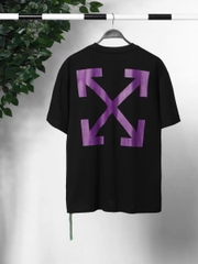 Áo Thun Off-White Arrow Caravaggio Mercy Purple Line (Black) [Mirror Quality]