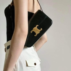 CELINE BAG - Túi Celine Classique Triomphe Shiny Calfskin (ĐEN) [Mirror Quality]