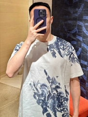 Áo Thun Louis Vuitton LV FLower Motif Ribbed Collar (White) [Mirror Quality]