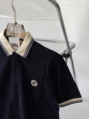 Áo Polo Gucci GC With Interlocking G (Navy) [Mirror Quality]