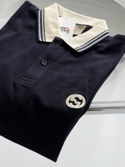Áo Polo Gucci GC With Interlocking G (Navy) [Mirror Quality]