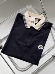 Áo Polo Gucci GC With Interlocking G (Navy) [Mirror Quality]