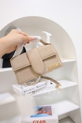 Túi Jacquemus Bambino size Mini (Dark Beige) [Mirror Quality]