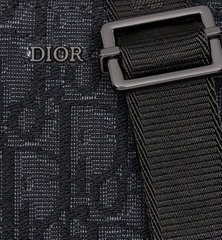 Túi Dior Pouch with Strap Black Oblique [Mirror Quality]