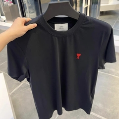 ÁO PHÔNG AMI PARIS SMALL HEART LOGO TEE (BLACK)