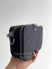 Túi Dior Pouch with Strap Black Oblique [Mirror Quality]