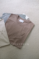 ÁO PHÔNG AMI PARIS EMBOSSED HEART LOGO TEE (LIGHT TAUPE)