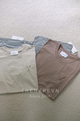 ÁO PHÔNG AMI PARIS EMBOSSED HEART LOGO TEE (LIGHT TAUPE)