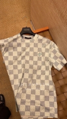 Áo Thun Louis Vuitton LV Damier Monogram (Blue-Green) [Mirror Quality]