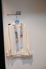 Áo Hoodie 13De Marzo Space Image Scarf (Beige) Best Quality