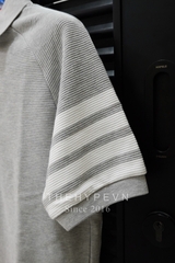 ÁO POLO THOM BROWNE TB OTTOMAN 4 BAR SADDLE (GREY)