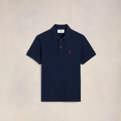 ÁO POLO AMI PARIS SMALL HEART LOGO COTTON (NAVY)
