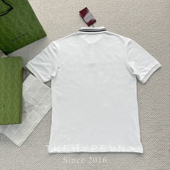 Áo Polo Gucci GC Cotton Print ( White) [Mirror Quality]
