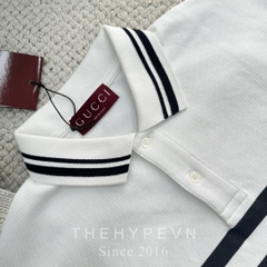 Áo Polo Gucci GC Cotton Print ( White) [Mirror Quality]