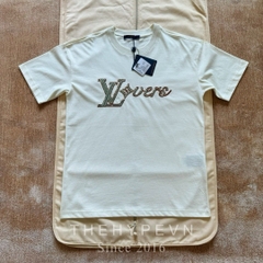Áo Thun Louis Vuitton Embroidered Short-Sleeved (White) [Mirror Quality]