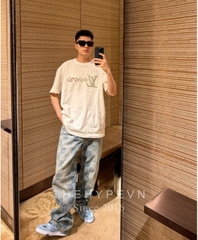 Áo Thun Louis Vuitton Embroidered Short-Sleeved (White) [Mirror Quality]