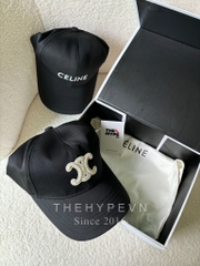 CELINE CAP- Mũ Lưỡi Trai Celine Logo Chữ Thêu (Black) [MIRROR QUALITY]